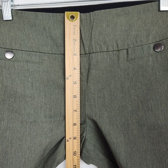Maurices Capri Stretch Dress Pants Women's XS Green Skinny Leg Pull On - Picture 4 of 9